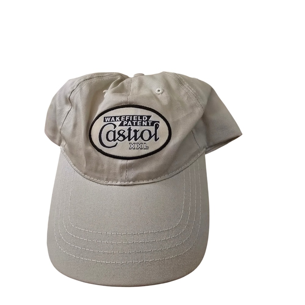 Castrol Motor Oil Baseball Cap Khaki Tan Cotton Adjustable Dad Hat Racing Mens